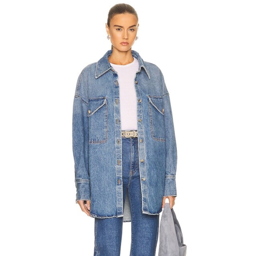Khaite birdie denim shirt jacket